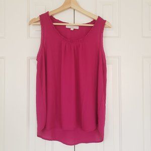 LOFT Berry Pink Flowy Sleeveless Blouse - Size M
